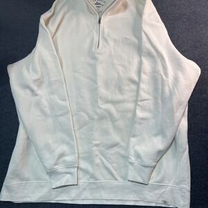 Joe Marlin Unwind Mens 4X Cream Quarter Zip Pullover Sweatshirt RN 157954 Cream